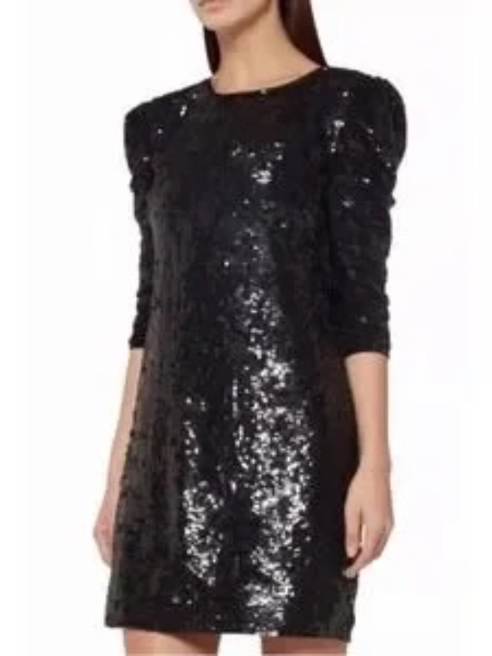 L'AGENCE Black Sarah Sequined Dress